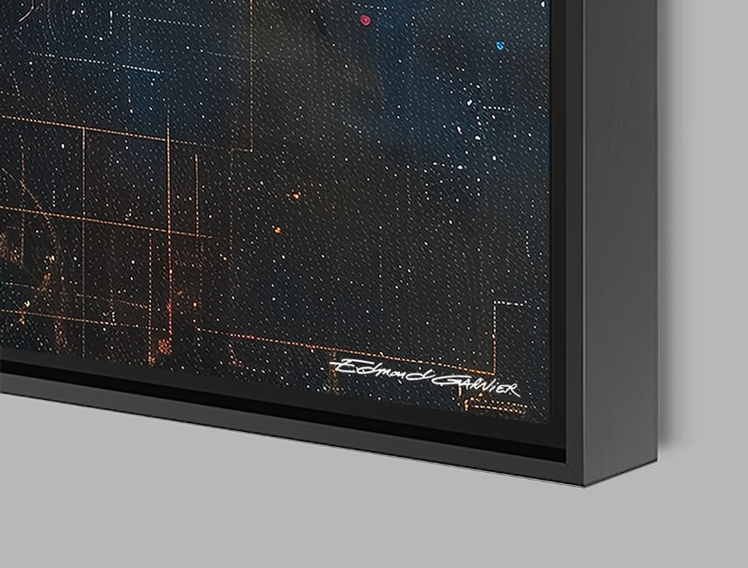 Agartha – Peinture futuriste introspective par Edmond Garnier