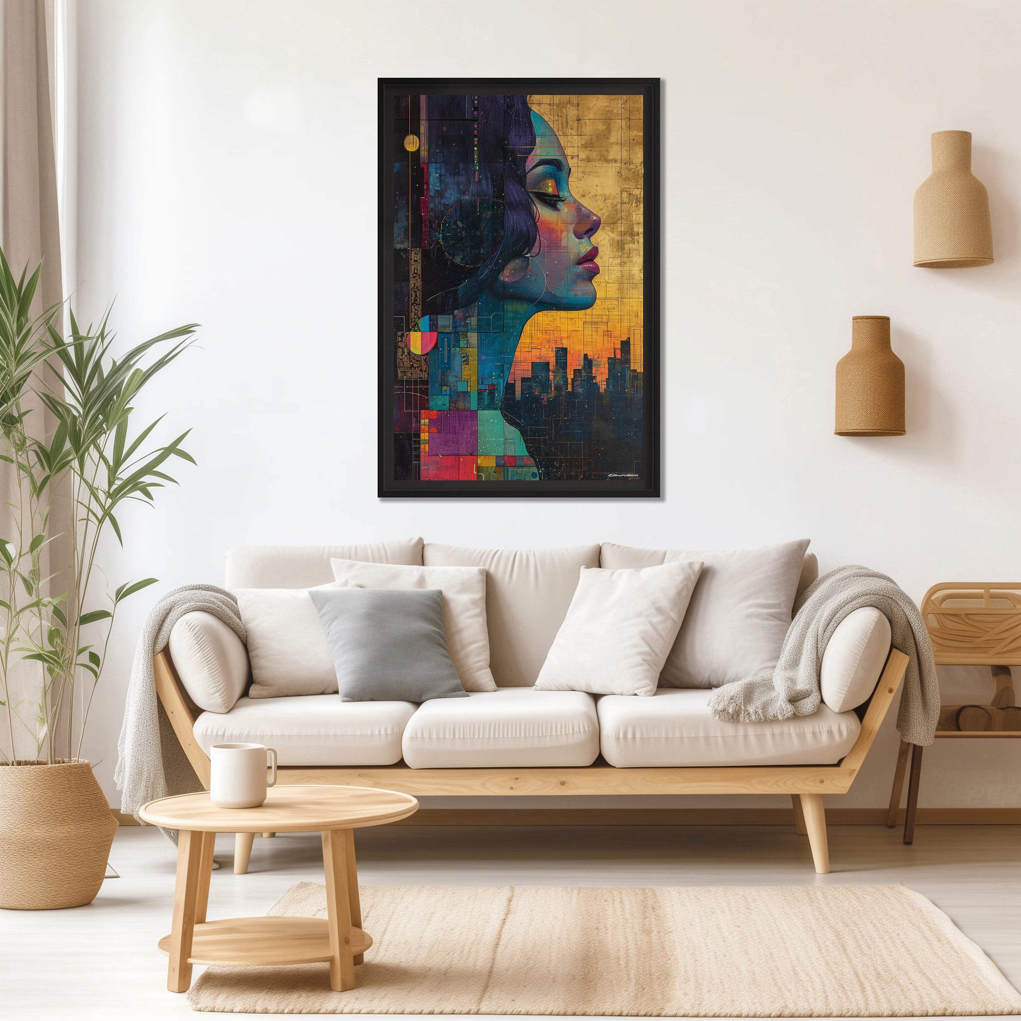 Agartha – Peinture futuriste introspective par Edmond Garnier