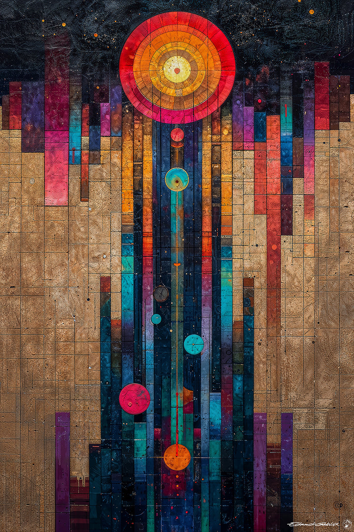 Arcadie – Peinture futuriste introspective par Edmond Garnier