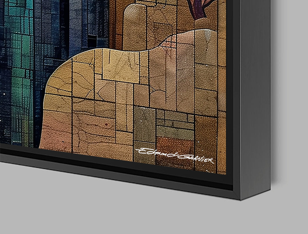 Asgard – Peinture futuriste introspective par Edmond Garnier