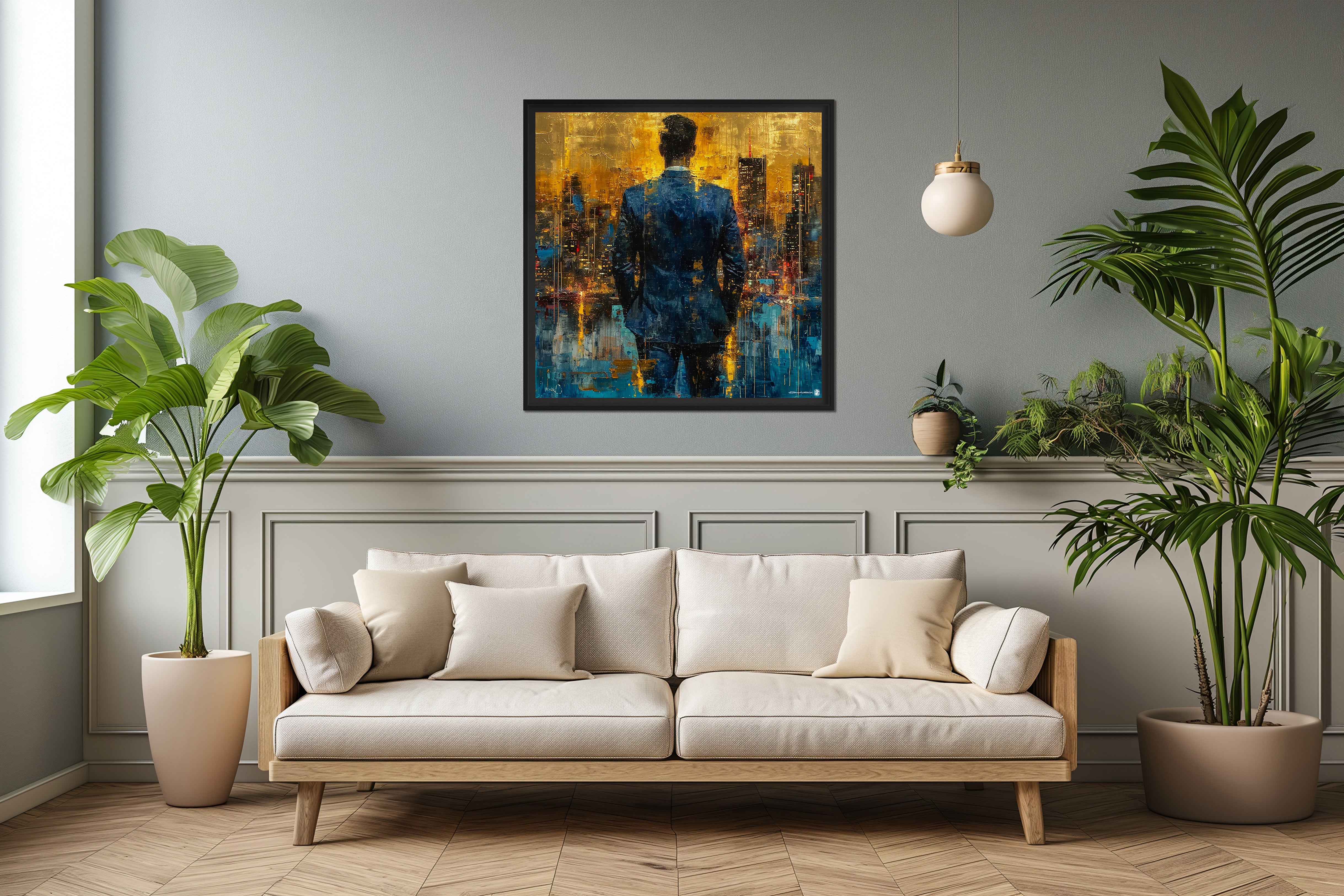 Attente – Peinture figurative introspective par Edmond Garnier