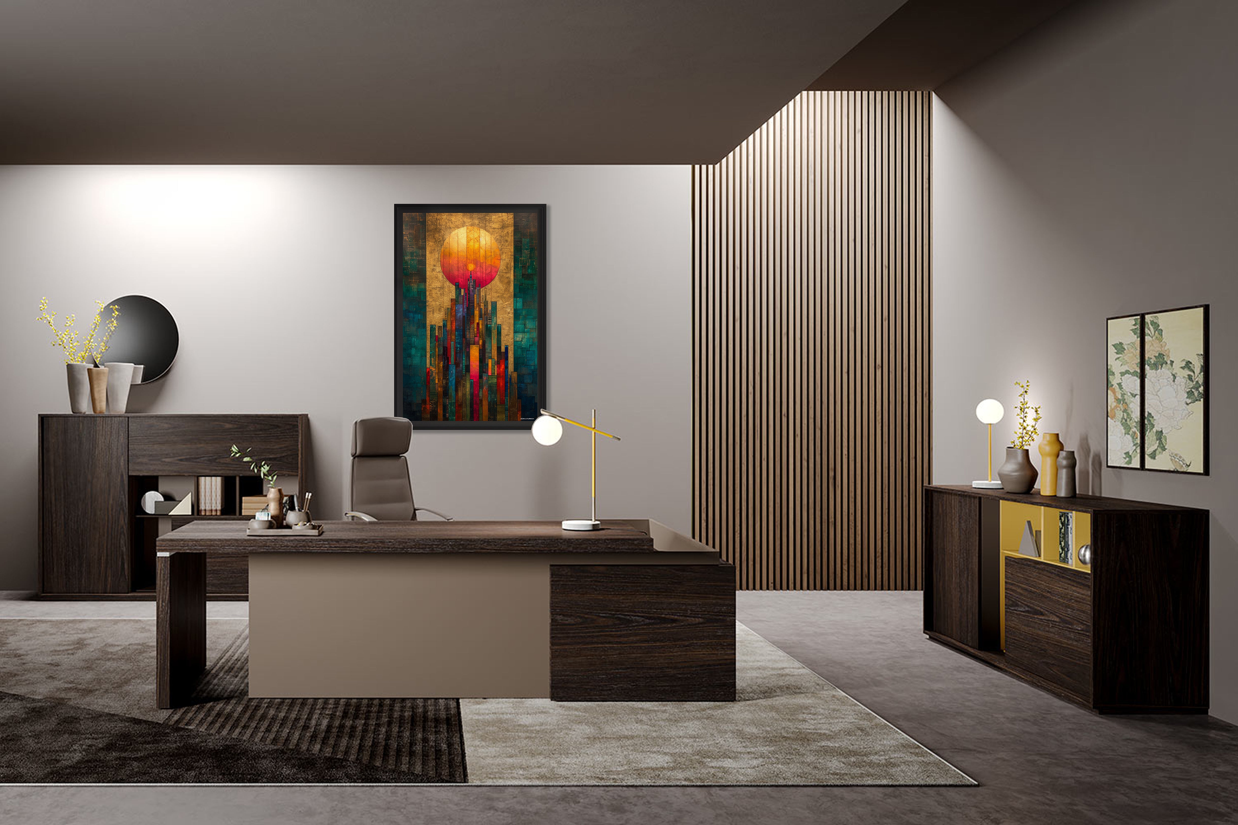 Babylone – Peinture futuriste introspective par Edmond Garnier