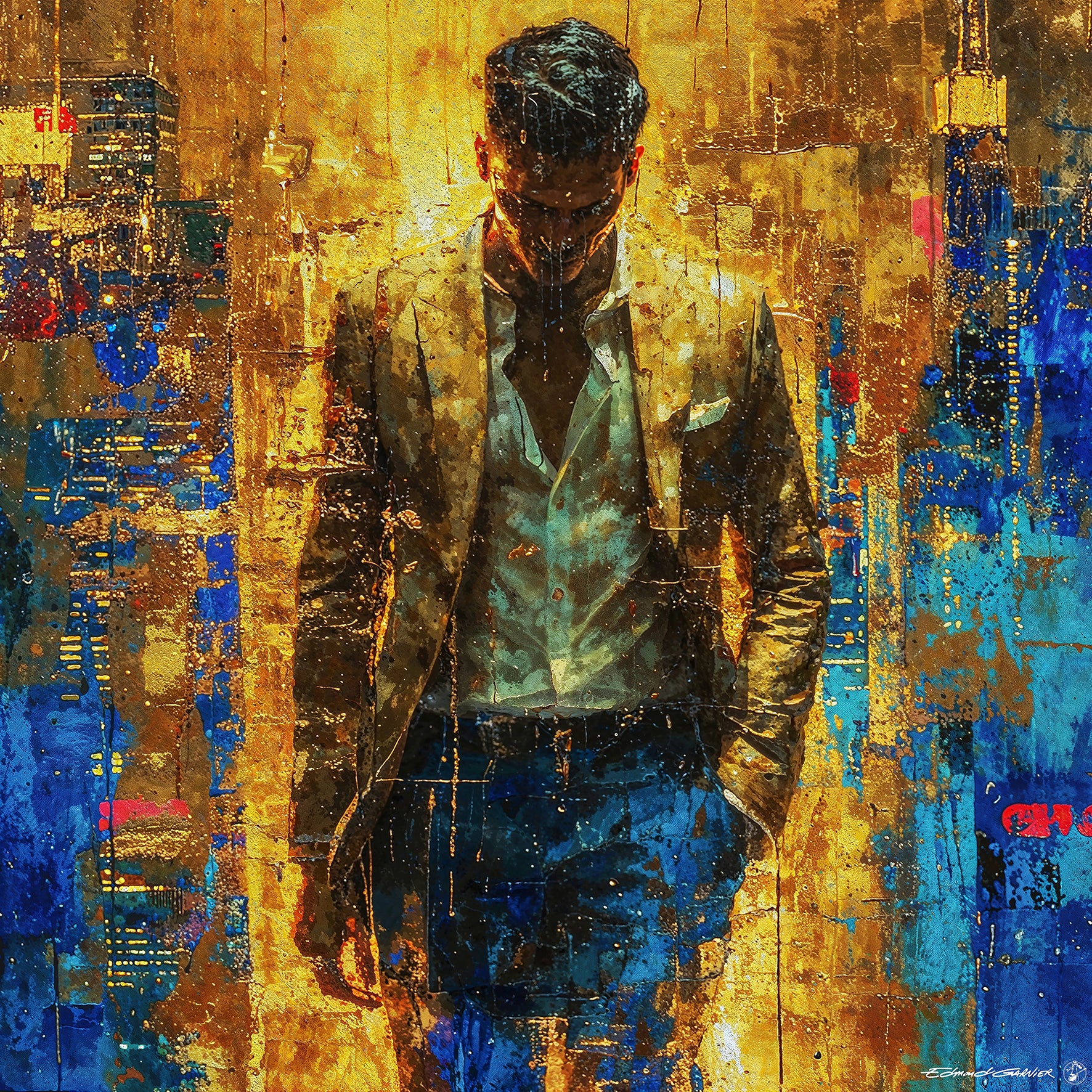 Concentration – Peinture figurative introspective par Edmond Garnier