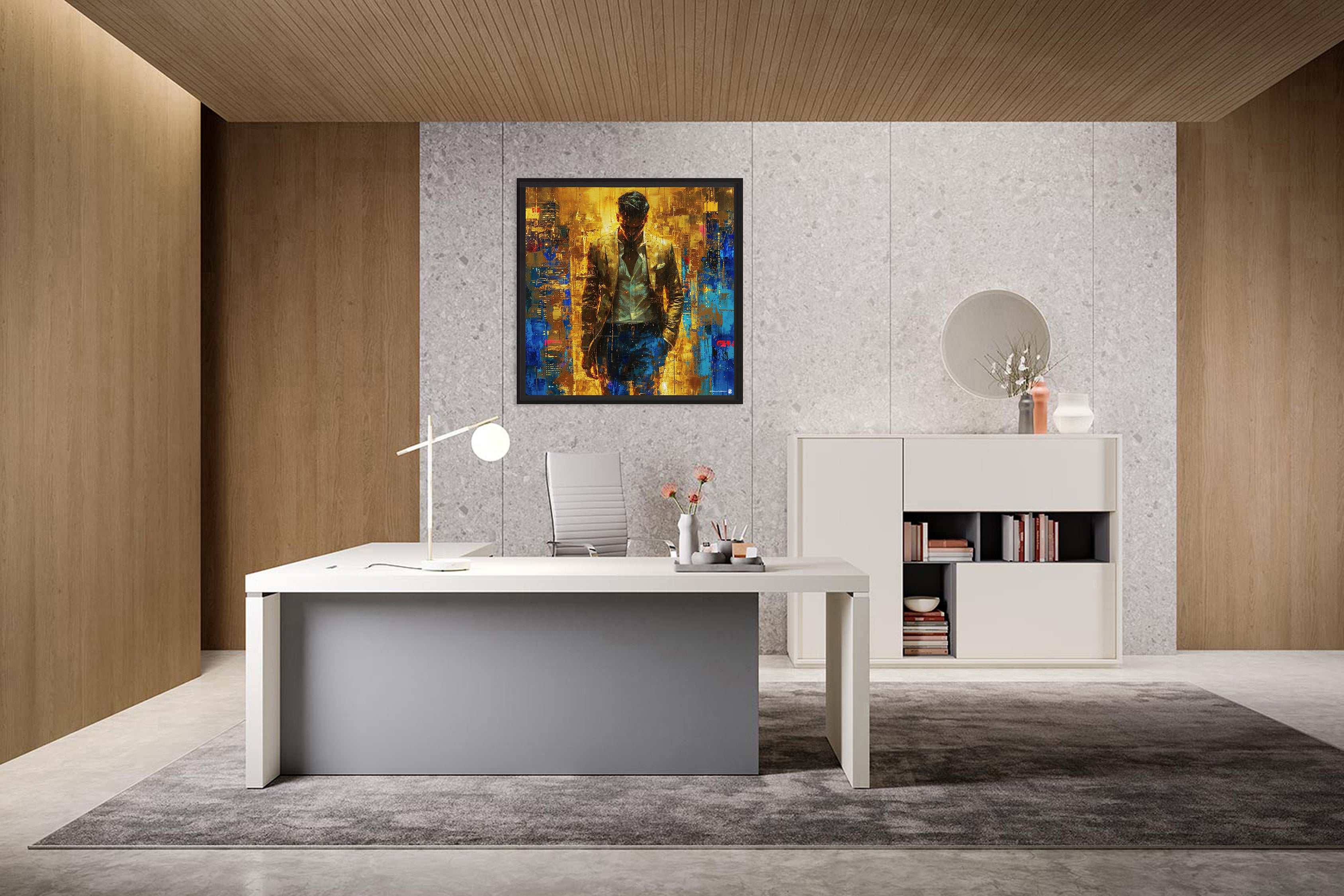 Concentration – Peinture figurative introspective par Edmond Garnier