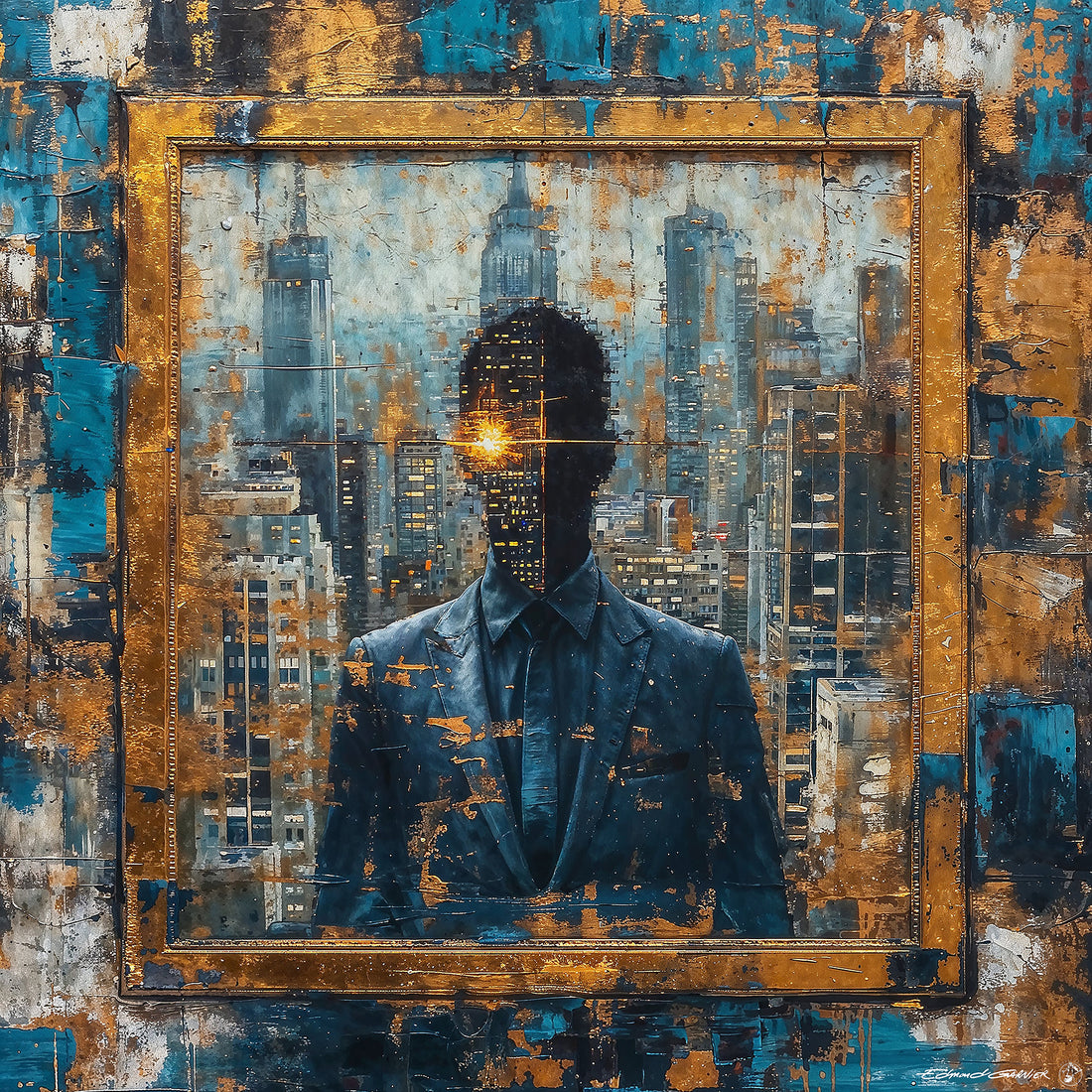 Illumination – Peinture figurative introspective par Edmond Garnier