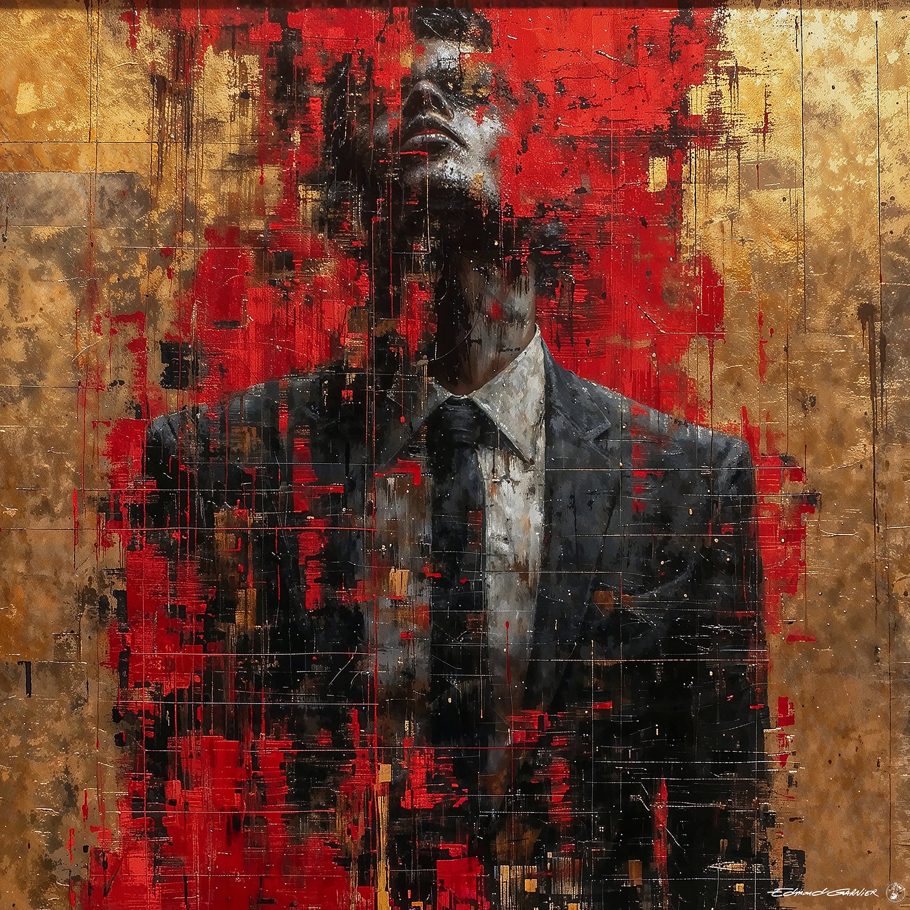 Introspection – Peinture figurative introspective par Edmond Garnier