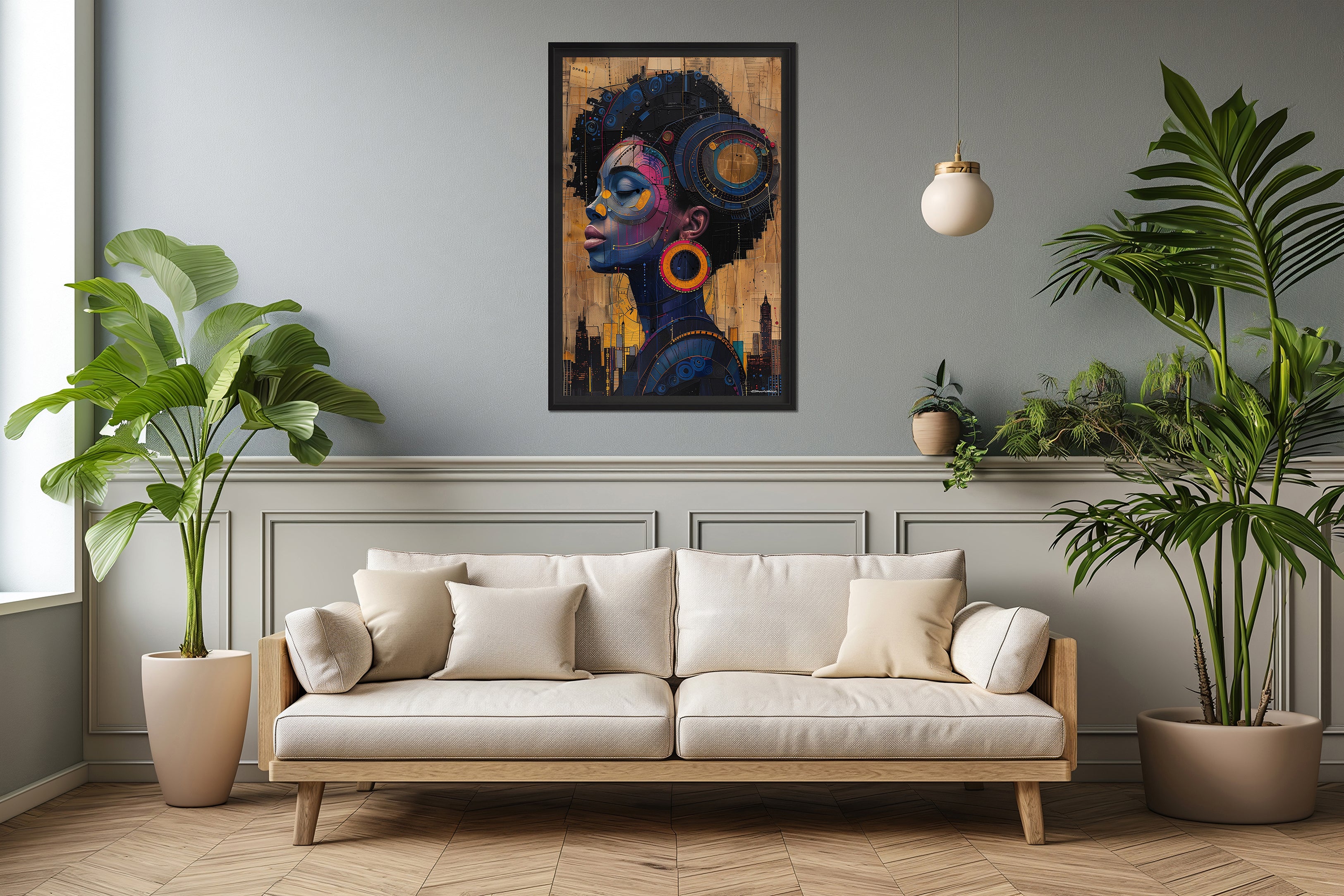 Nakara – Peinture futuriste introspective par Edmond Garnier