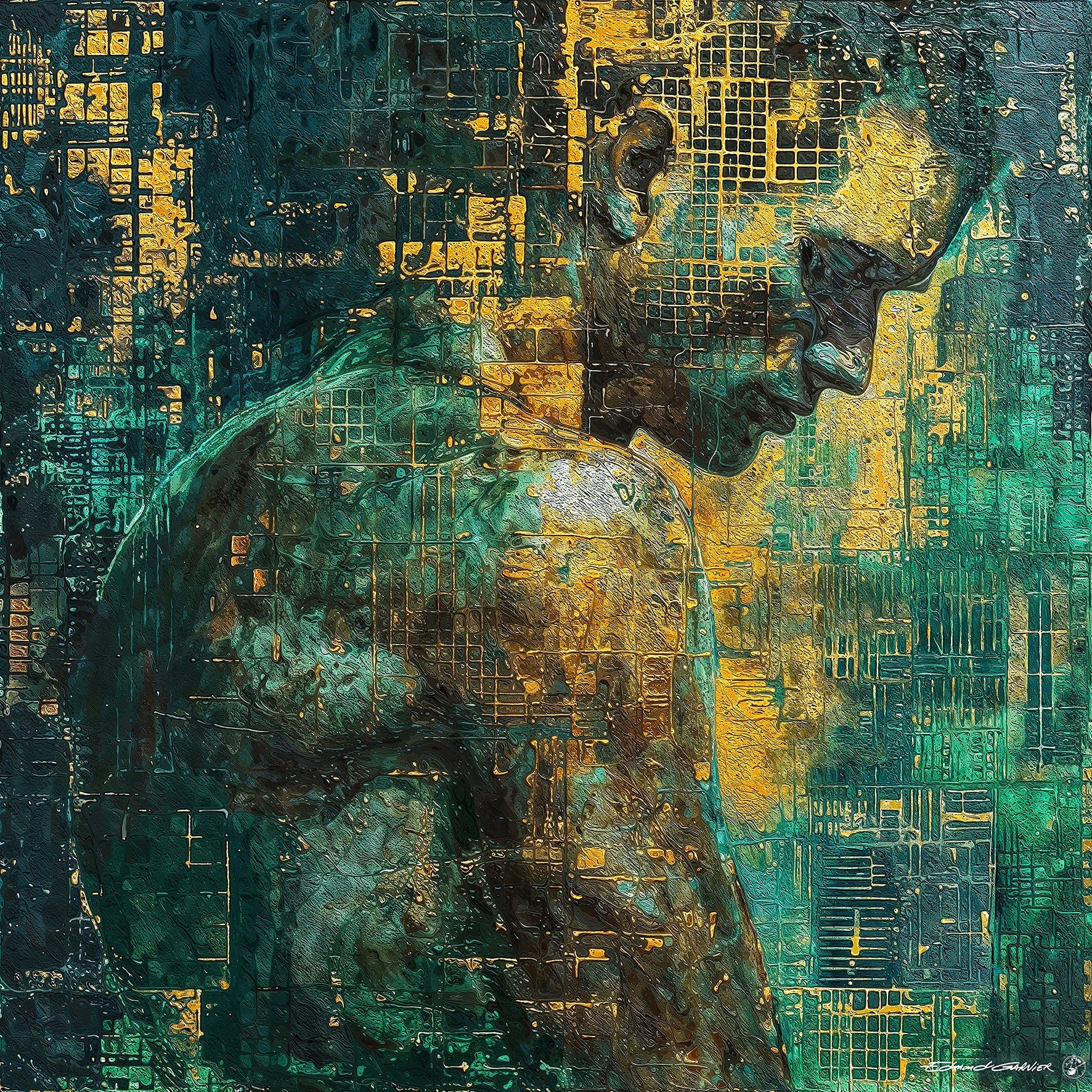 Patience – Peinture figurative introspective par Edmond Garnier