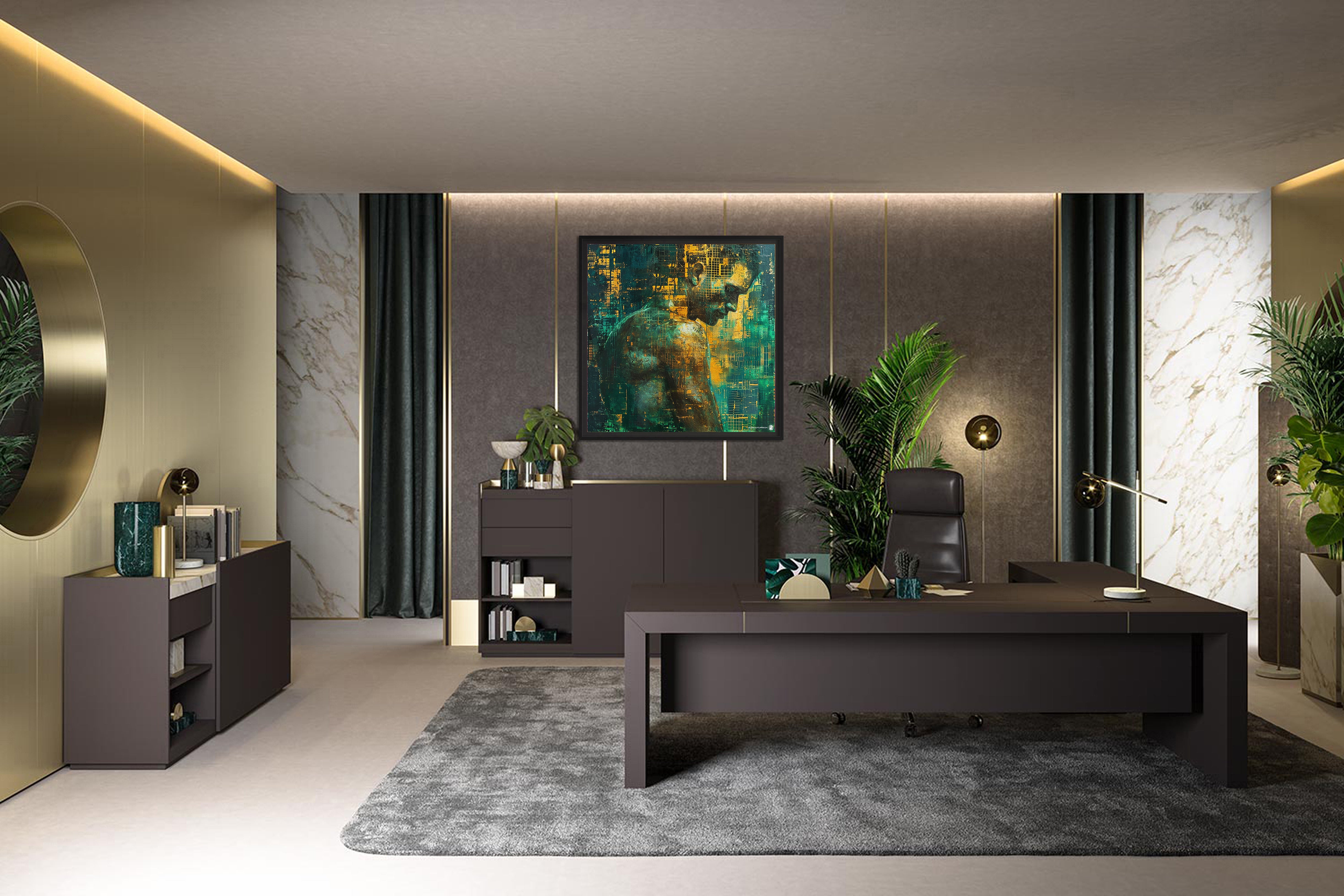 Patience – Peinture figurative introspective par Edmond Garnier