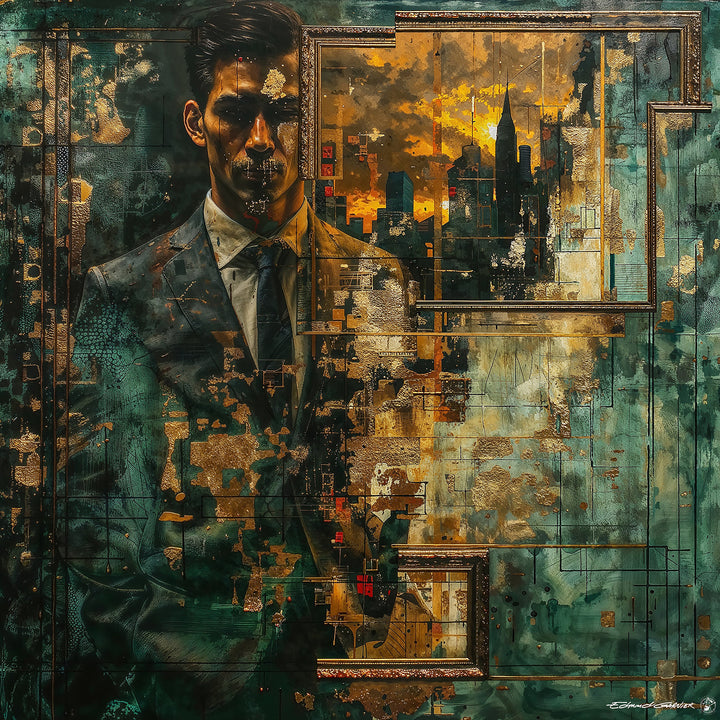 Recadrage – Peinture figurative introspective par Edmond Garnier