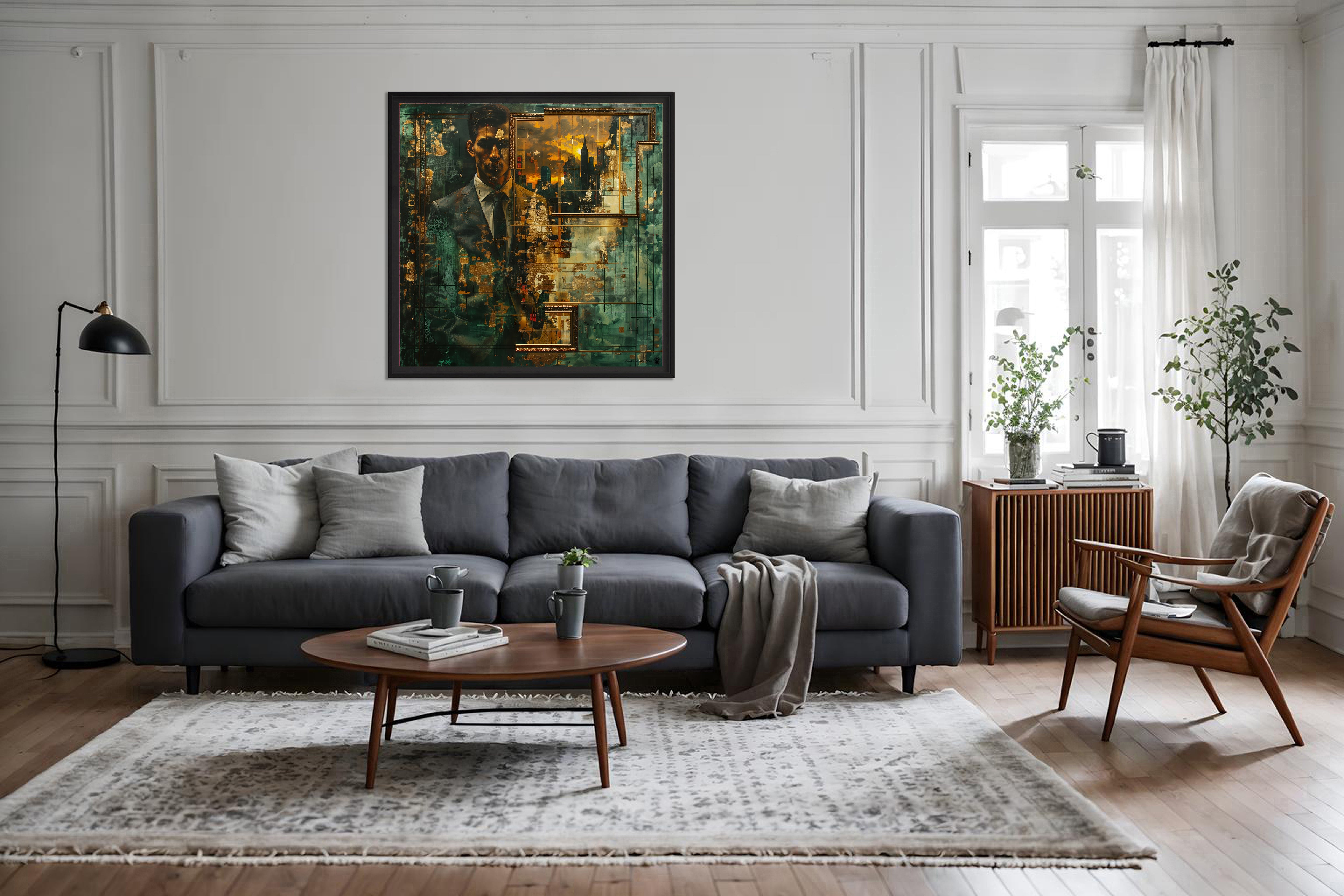 Recadrage – Peinture figurative introspective par Edmond Garnier