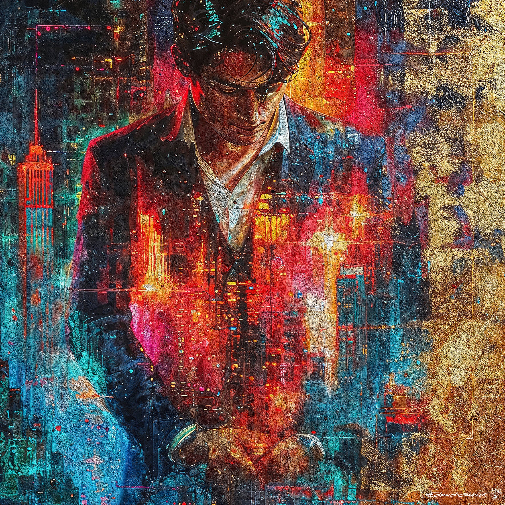 Réflexion – Peinture figurative introspective par Edmond Garnier