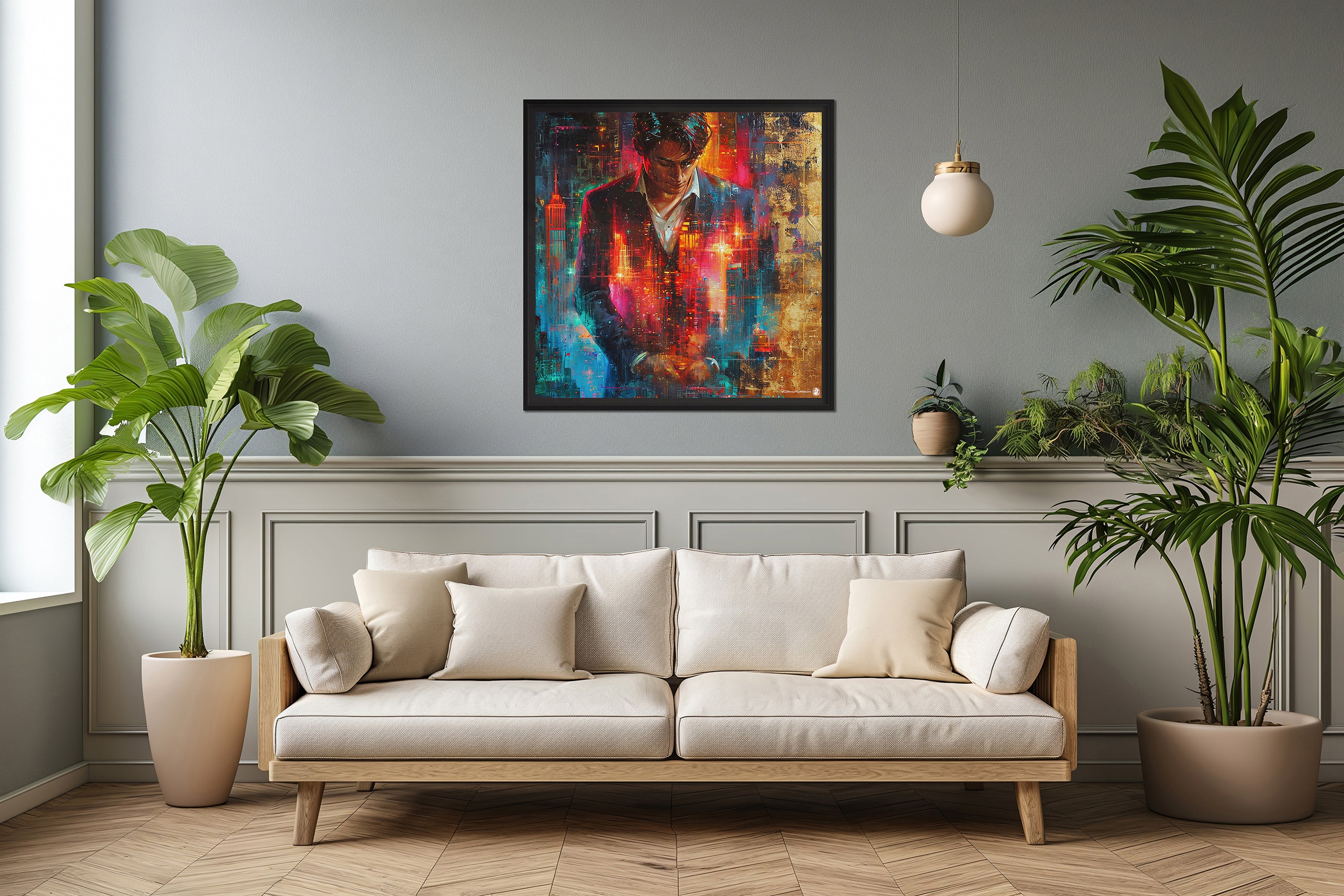 Réflexion – Peinture figurative introspective par Edmond Garnier