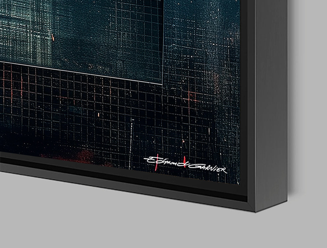 Stonehenge – Peinture futuriste introspective par Edmond Garnier