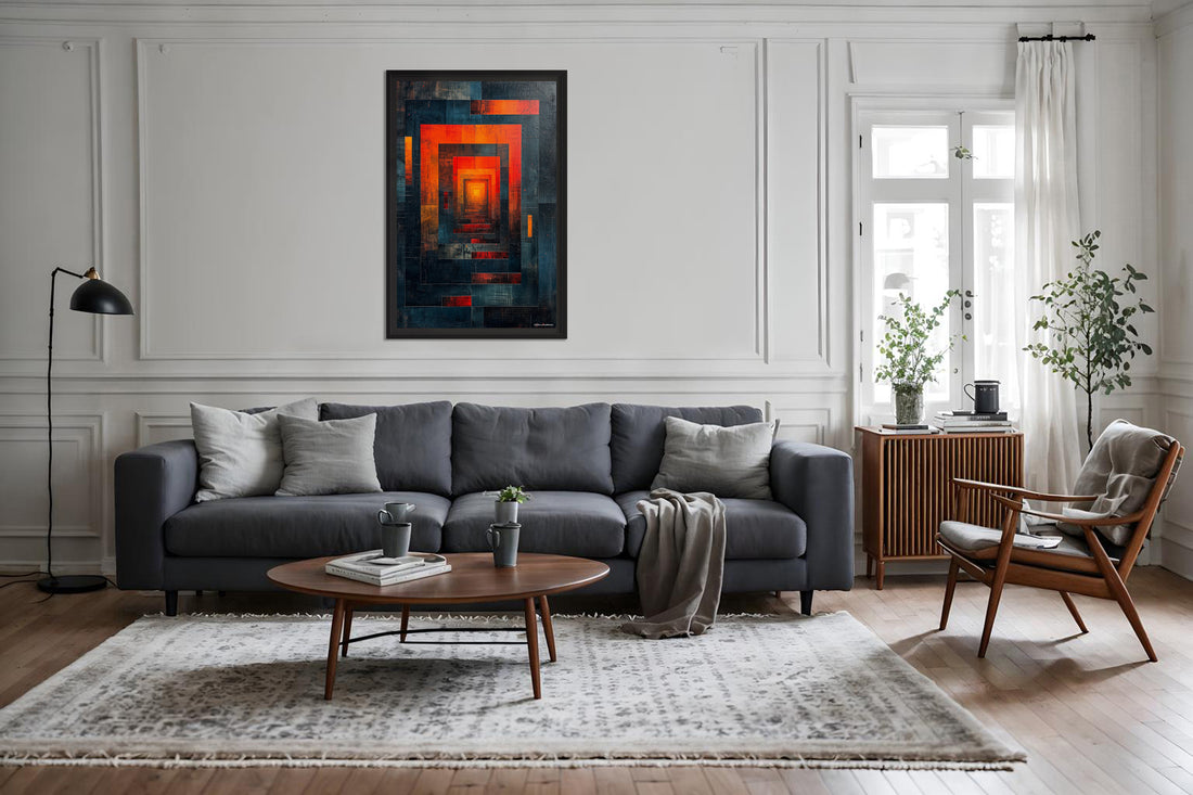Stonehenge – Peinture futuriste introspective par Edmond Garnier