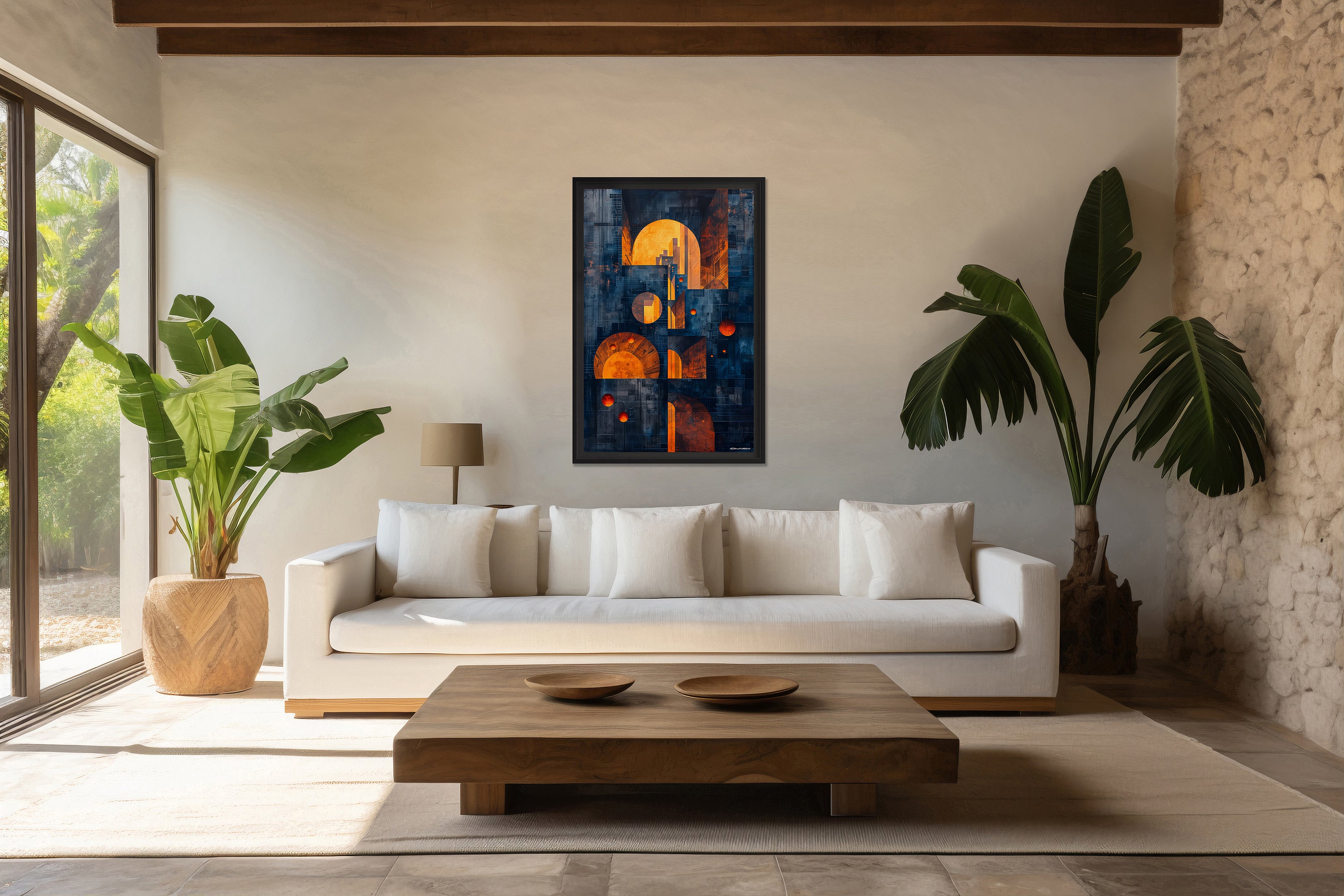 Uruk – Peinture futuriste introspective par Edmond Garnier