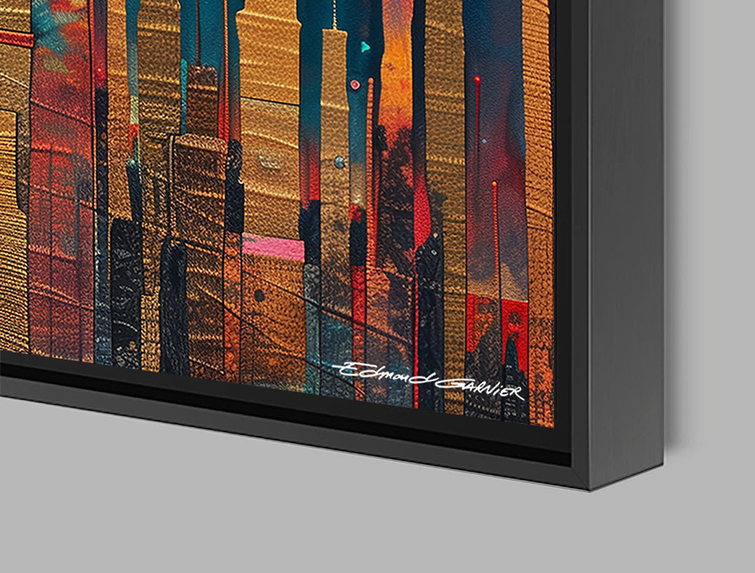 Valhalla – Peinture futuriste introspective par Edmond Garnier