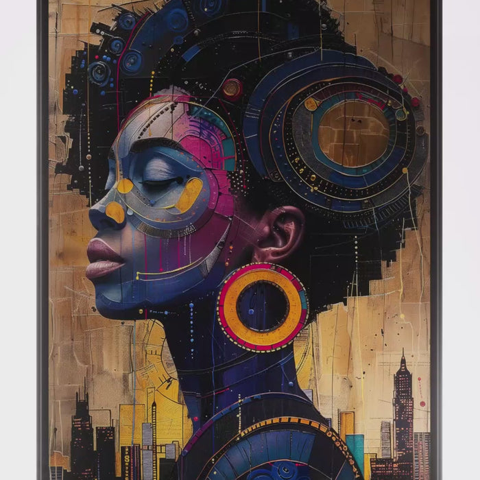 Nakara – Peinture futuriste introspective par Edmond Garnier