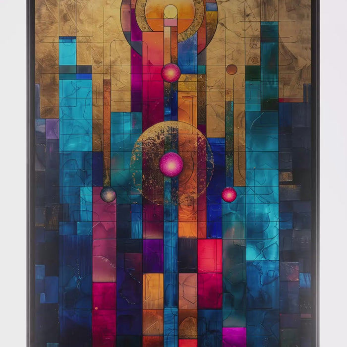 Atlantide – Peinture futuriste introspective par Edmond Garnier