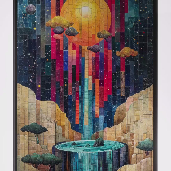 Asgard – Peinture futuriste introspective par Edmond Garnier