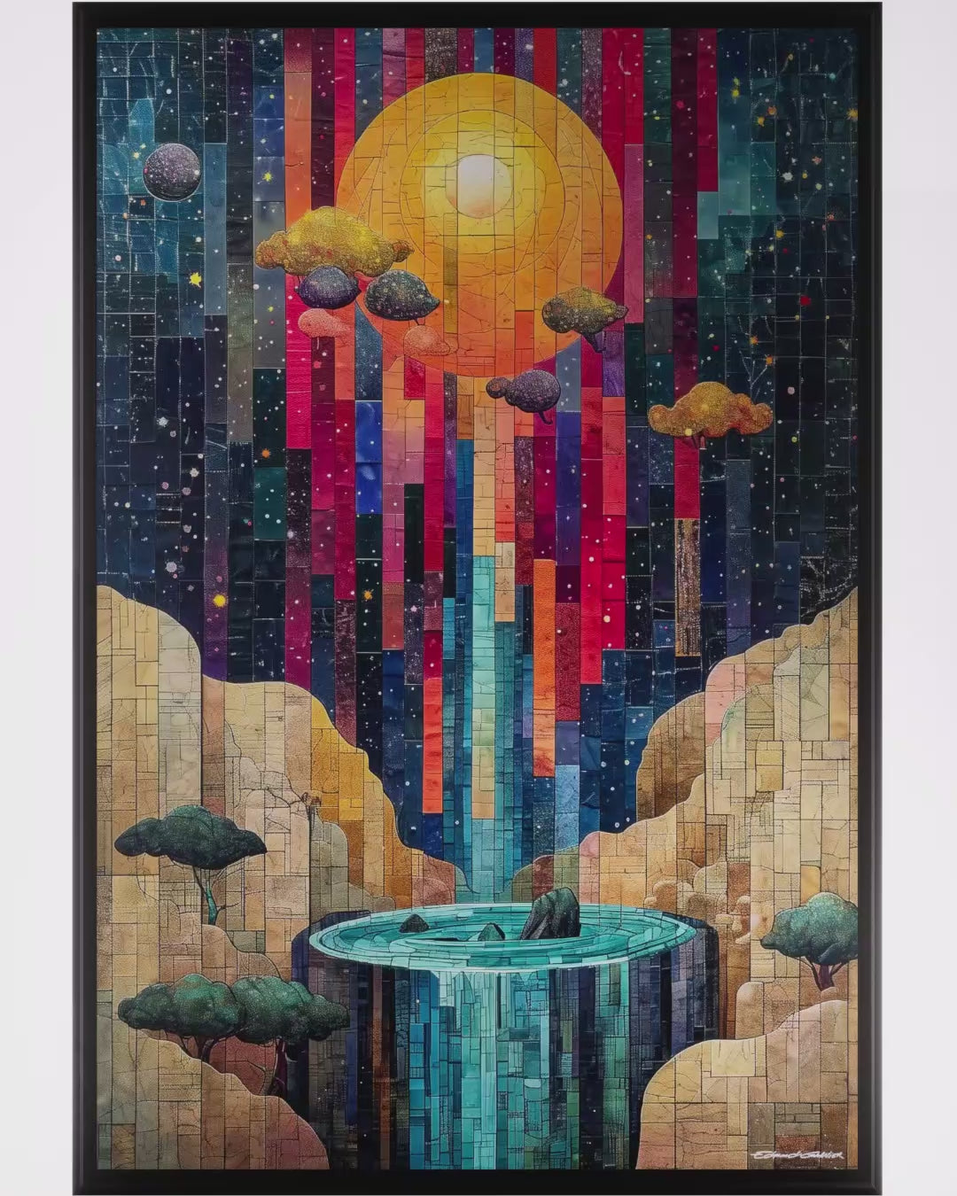 Asgard – Peinture futuriste introspective par Edmond Garnier