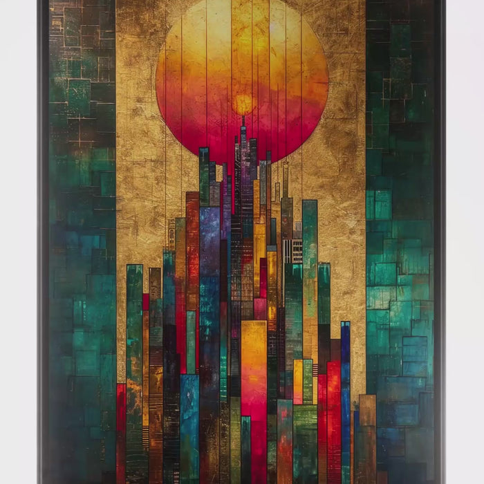 Babylone – Peinture futuriste introspective par Edmond Garnier