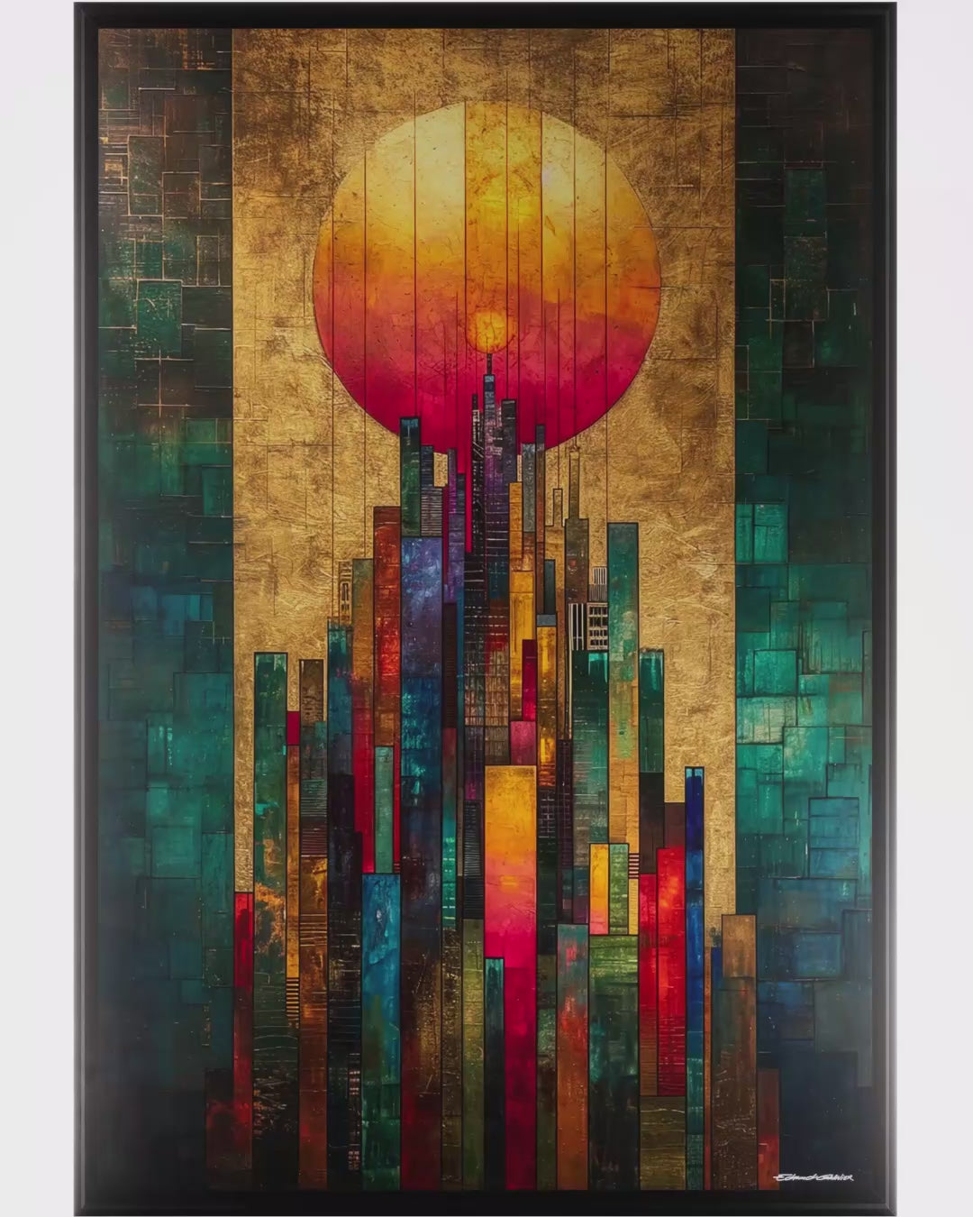 Babylone – Peinture futuriste introspective par Edmond Garnier