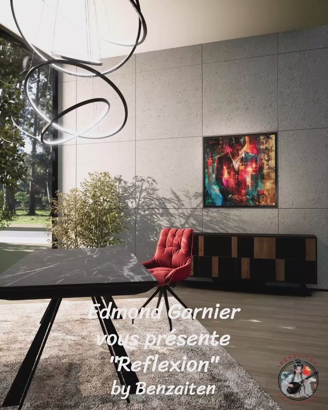 Réflexion – Peinture figurative introspective par Edmond Garnier