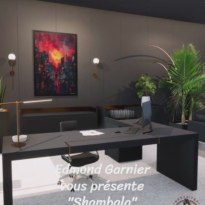 Shambhala – Peinture futuriste introspective par Edmond Garnier