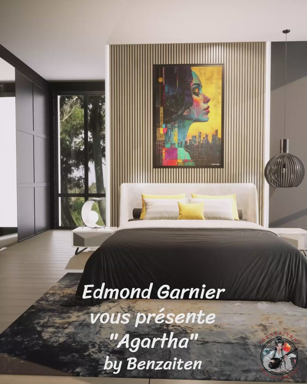 Agartha – Peinture futuriste introspective par Edmond Garnier