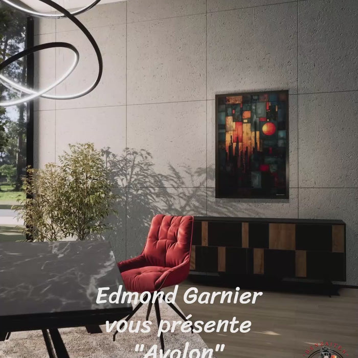 Avalon – Peinture futuriste introspective par Edmond Garnier