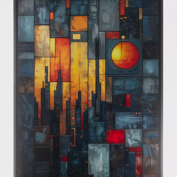 Avalon – Peinture futuriste introspective par Edmond Garnier