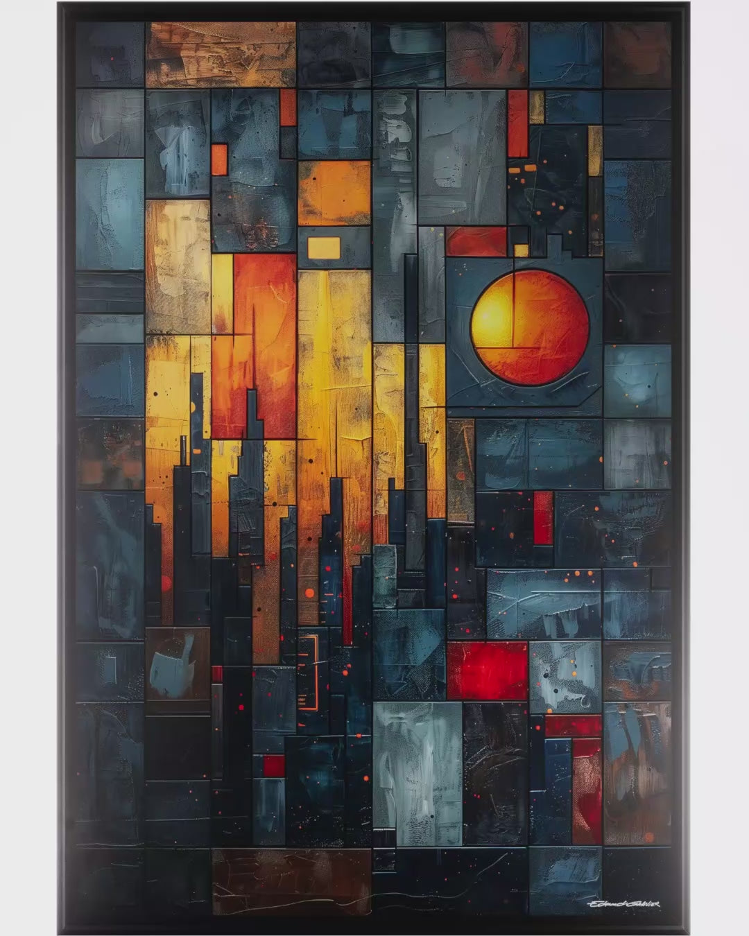Avalon – Peinture futuriste introspective par Edmond Garnier