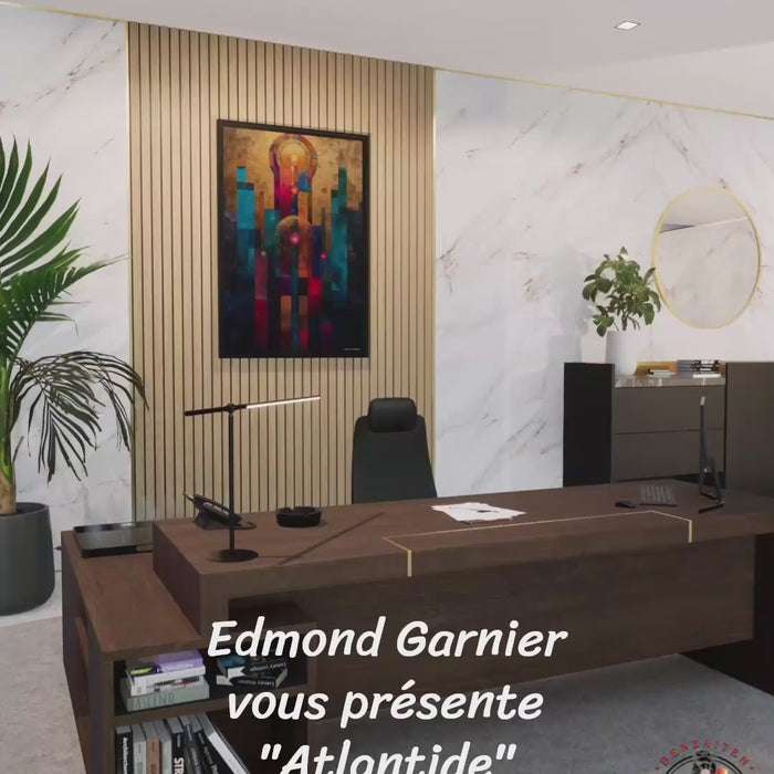 Atlantide – Peinture futuriste introspective par Edmond Garnier