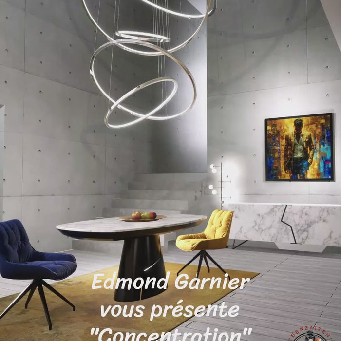 Concentration – Peinture figurative introspective par Edmond Garnier