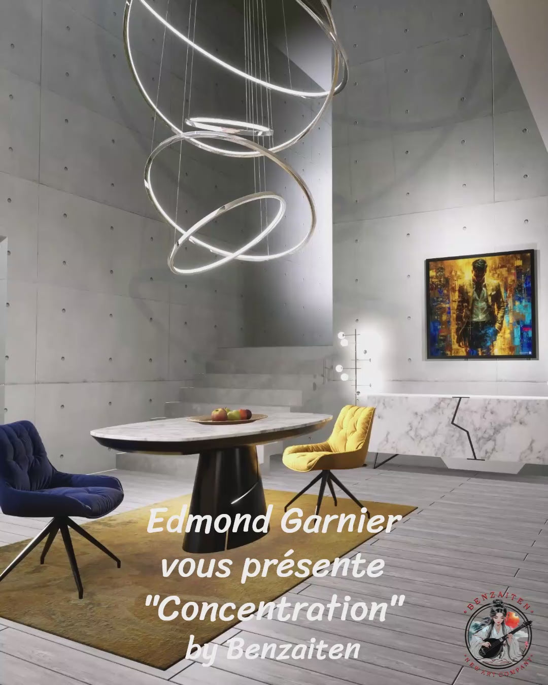 Concentration – Peinture figurative introspective par Edmond Garnier