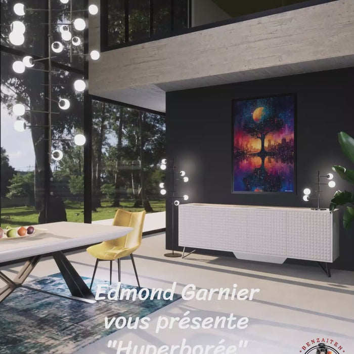 Hyperborée – Peinture futuriste introspective par Edmond Garnier