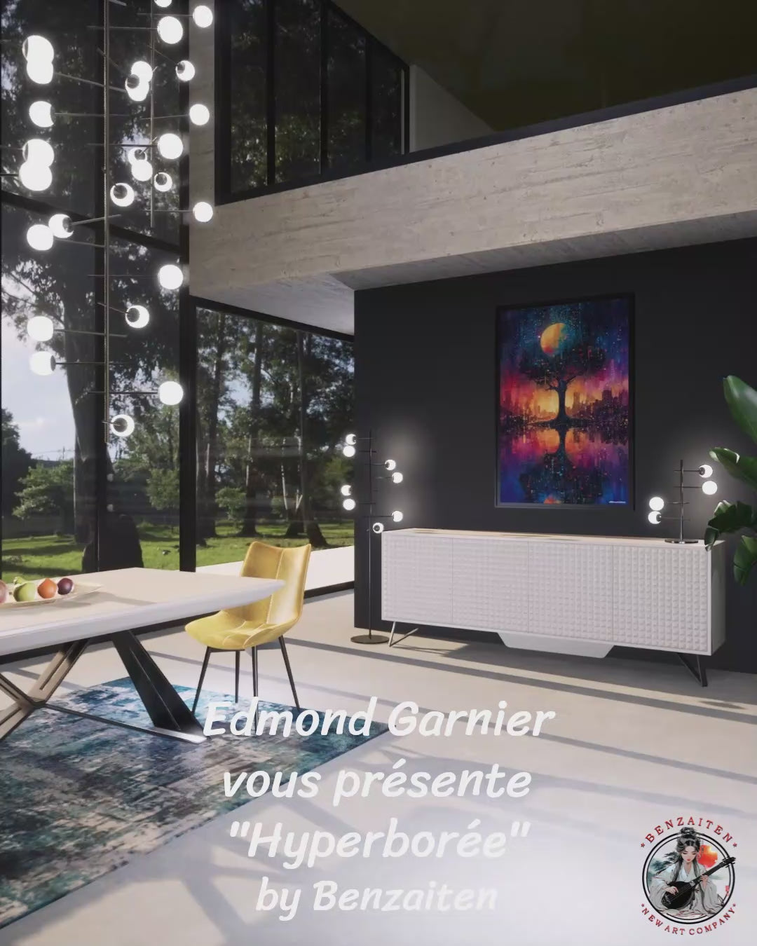 Hyperborée – Peinture futuriste introspective par Edmond Garnier