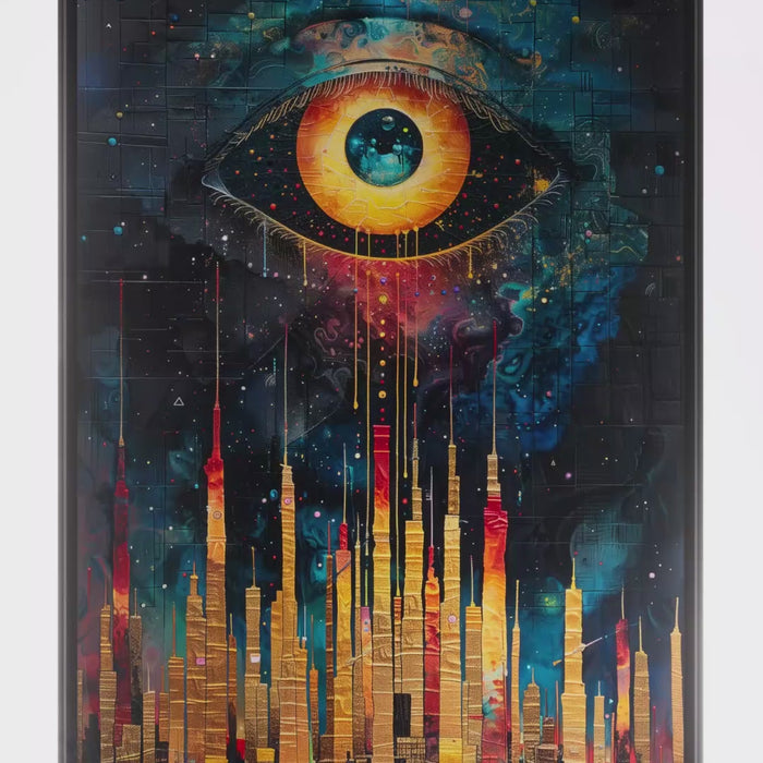 Valhalla – Peinture futuriste introspective par Edmond Garnier