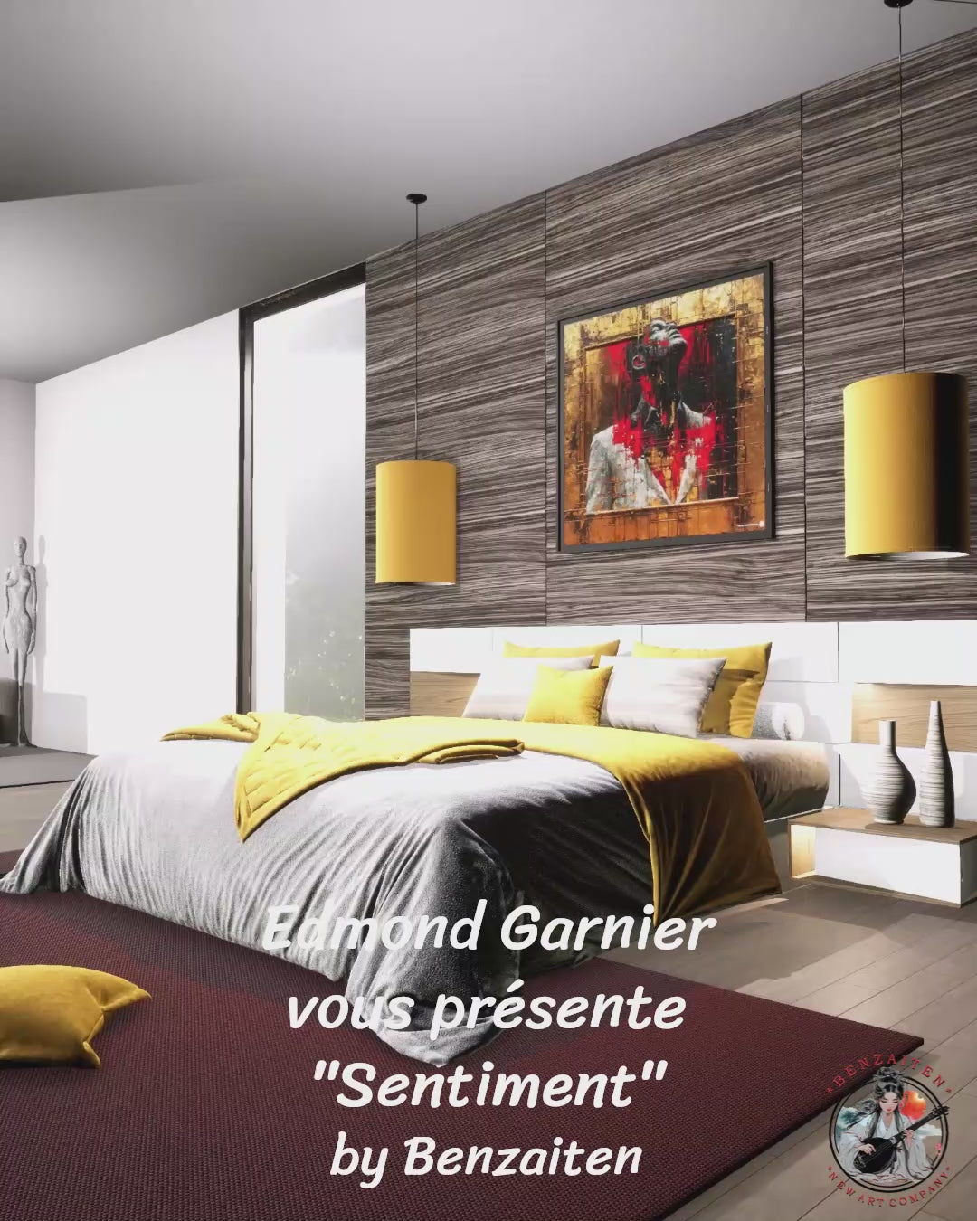 "Sentiment – Peinture abstraite expressive par Edmond Garnier"