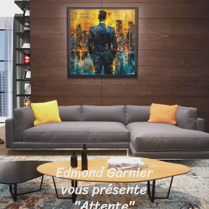 Attente – Peinture figurative introspective par Edmond Garnier