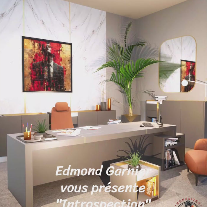 Introspection – Peinture figurative introspective par Edmond Garnier