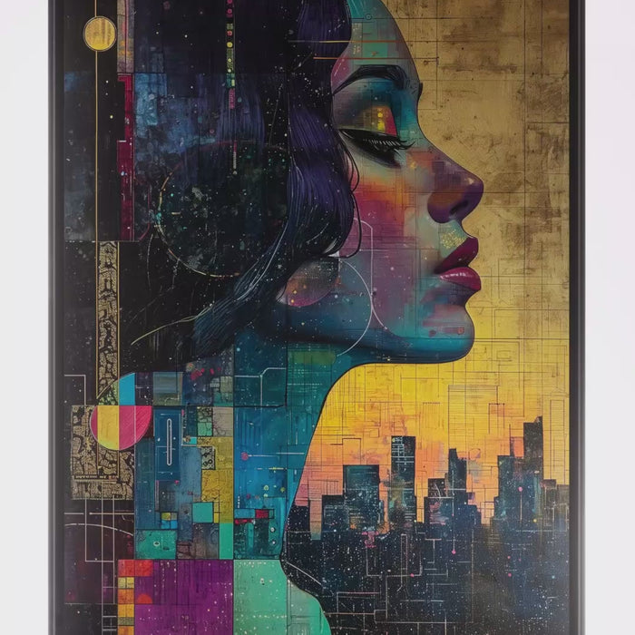 Agartha – Peinture futuriste introspective par Edmond Garnier