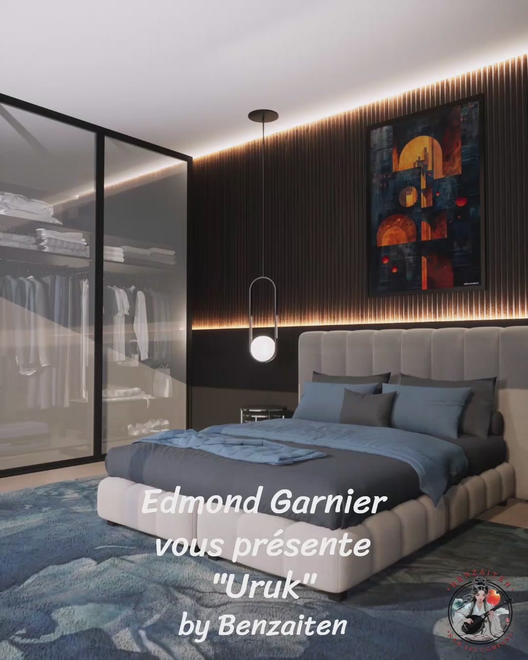 Uruk – Peinture futuriste introspective par Edmond Garnier