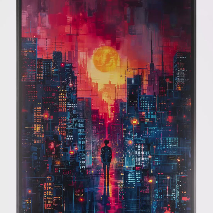 Shambhala – Peinture futuriste introspective par Edmond Garnier