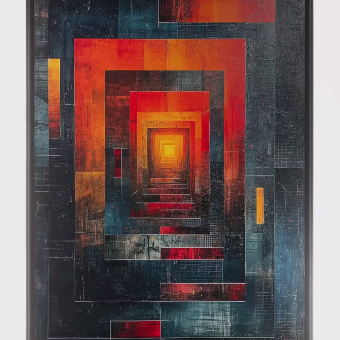 Stonehenge – Peinture futuriste introspective par Edmond Garnier