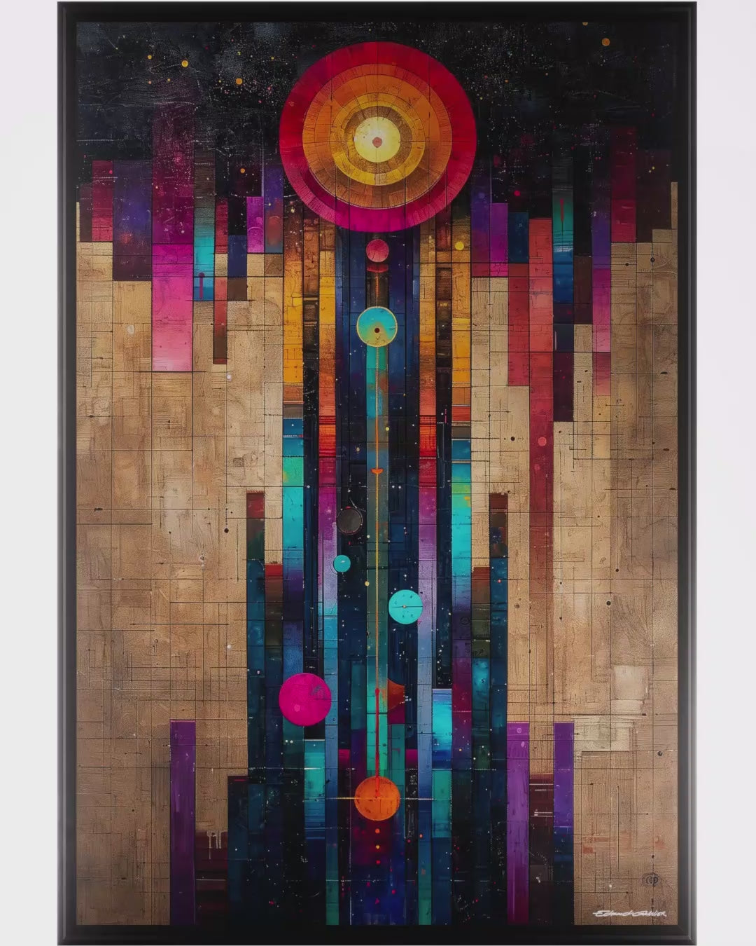 Arcadie – Peinture futuriste introspective par Edmond Garnier