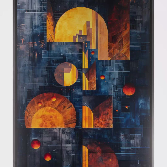 Uruk – Peinture futuriste introspective par Edmond Garnier